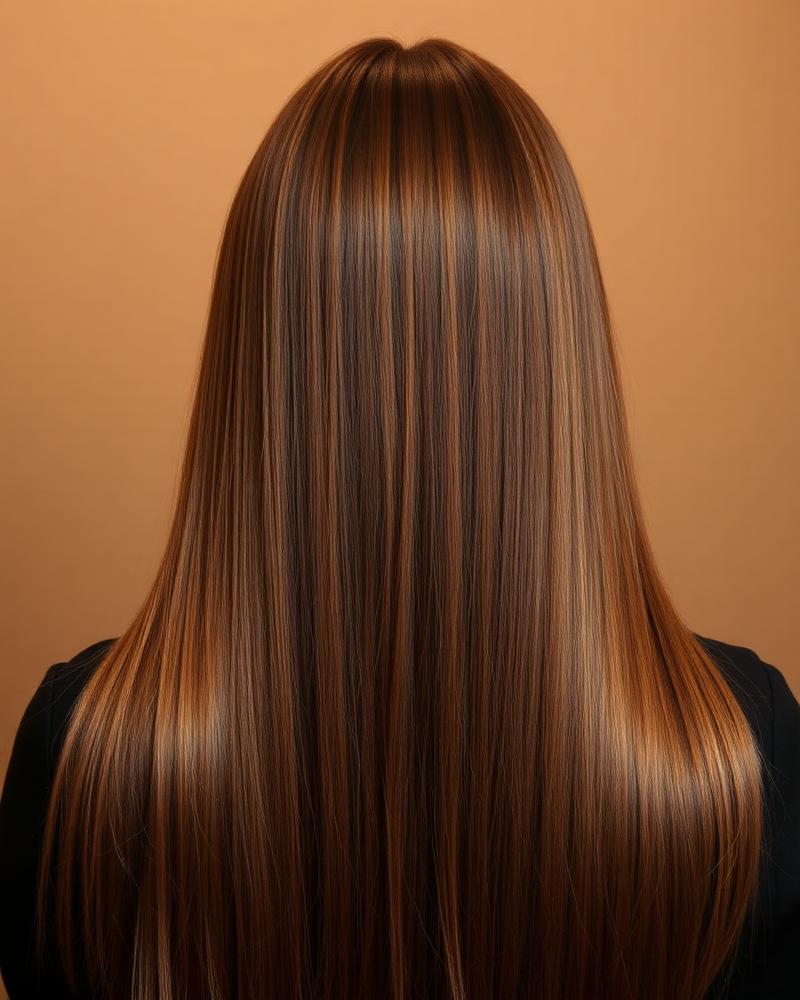 Cabelo liso e alinhado após tratamento capilar